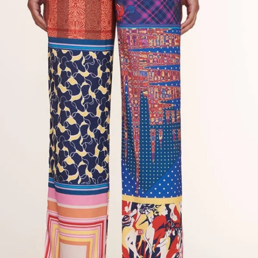 Staud Multicolor Patchwork Pants - image 4